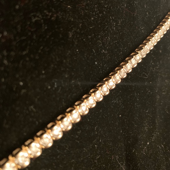 3ct TW diamond tennis bracelet 14k gold wht 18.6g - Picture 4 of 7